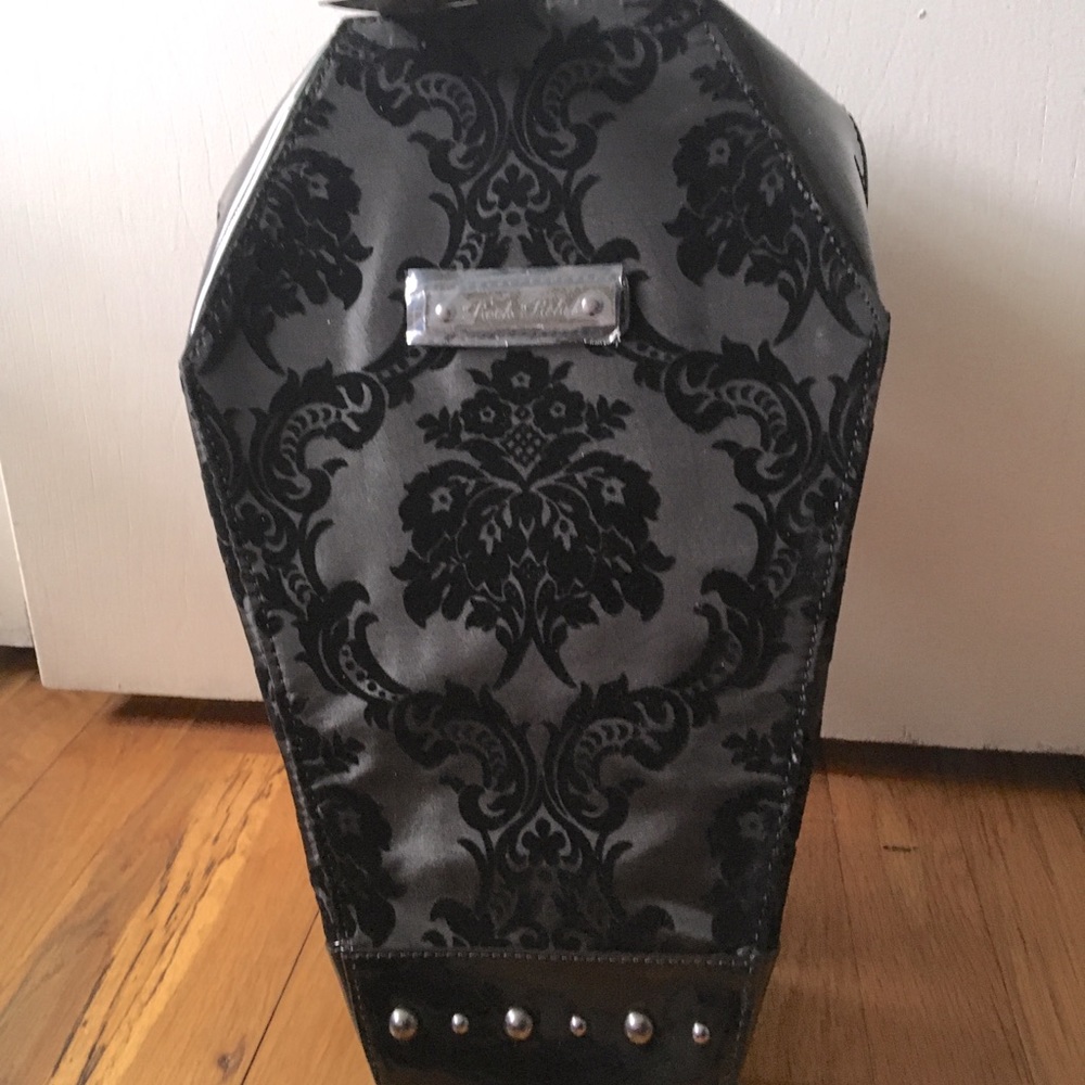 Rock Rebel Black Damask Backpack